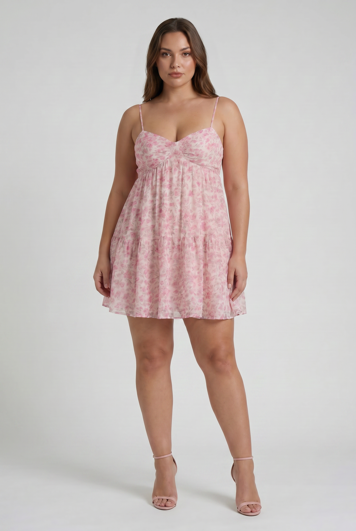Women's Floral Short Sleeve Mini Dress for Wedding Guest