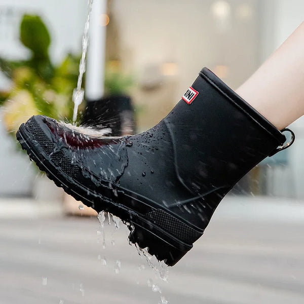 Women's Non Slip Short Waterproof Ankle Rain Boots