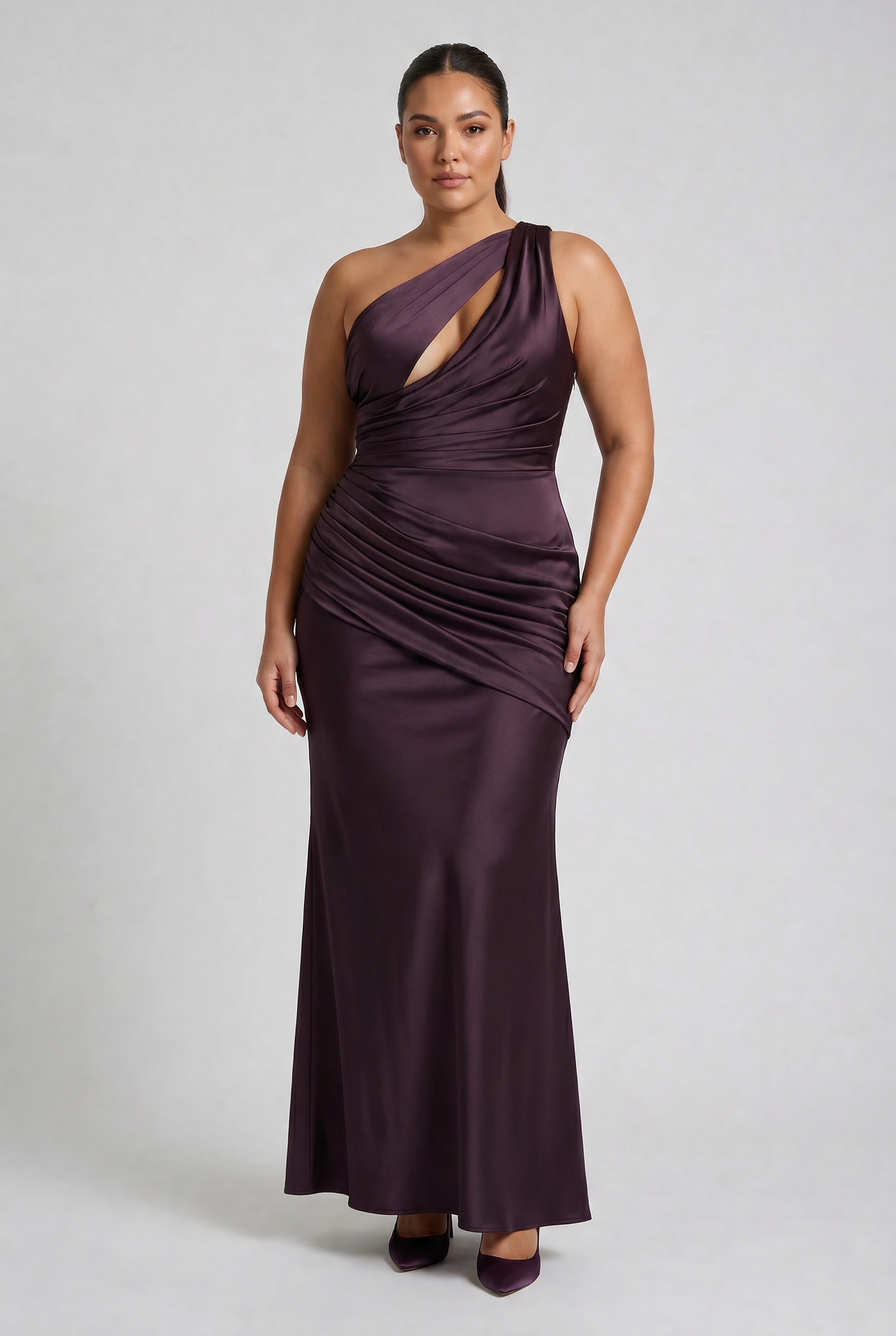 Women's Satin V-Neck Evening Party Maxi Dress for Summer