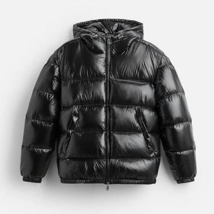 Men's Hooded Oversized Water Resistant Quilted Jacket