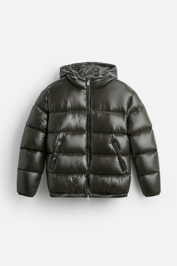 Men's Hooded Oversized Water Resistant Quilted Jacket