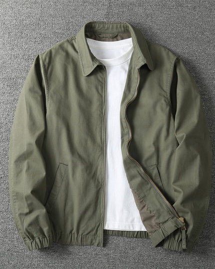 Men's Lightweight Fall Bomber Jacket, Casual Full Zip