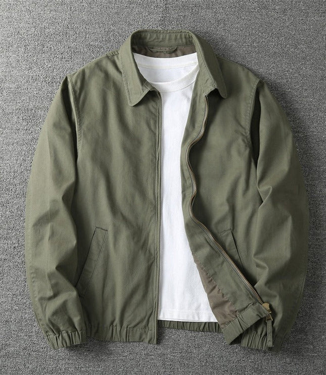 Men's Lightweight Fall Bomber Jacket, Casual Full Zip