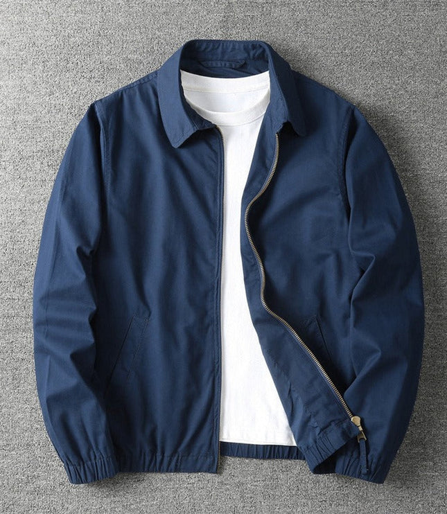 Men's Lightweight Fall Bomber Jacket, Casual Full Zip