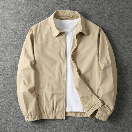 Men's Lightweight Fall Bomber Jacket, Casual Full Zip