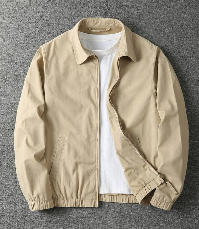 Men's Lightweight Fall Bomber Jacket, Casual Full Zip