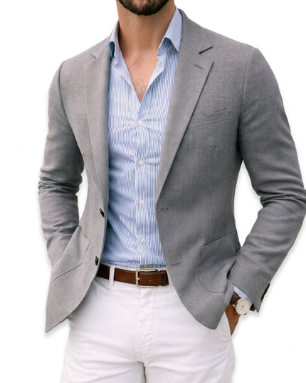 Men's Notch Lapel Blazer Sport Coat, Slim Fit Knit