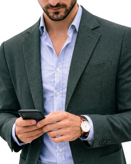 Men's Notch Lapel Blazer Sport Coat, Slim Fit Knit