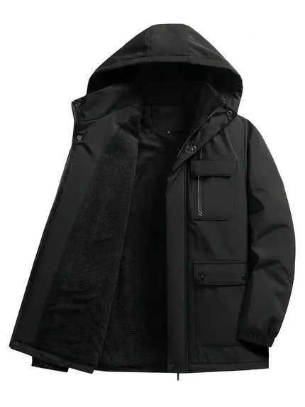 Men's Puffer Parka Jacket, Quilted Waterproof and Insulated