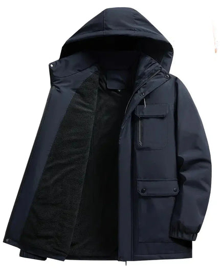 Men's Puffer Parka Jacket, Quilted Waterproof and Insulated
