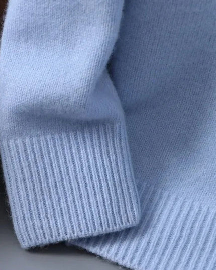 Men's Pullover Crewneck Knit Sweater in Soft Mohair Blend