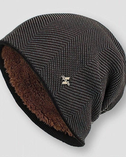 Men's Slouchy Winter Beanie Hat, Soft Lined Knit