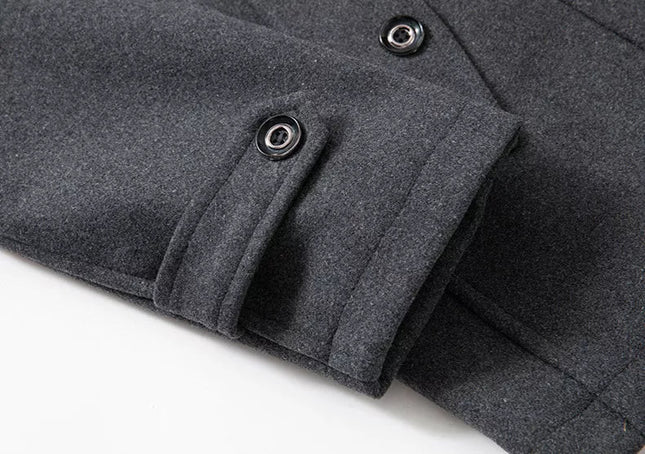 Men's Two Piece Winter Overcoat with Removable Lined Vest