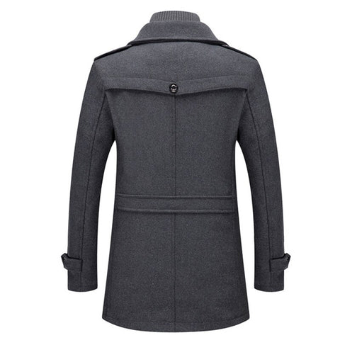 Men's Two Piece Winter Overcoat with Removable Lined Vest