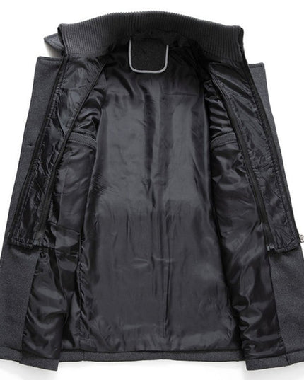 Men's Two Piece Winter Overcoat with Removable Lined Vest