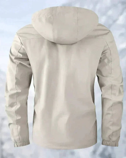 Men's Windproof Hooded Quilted Waterproof Outdoor Jacket