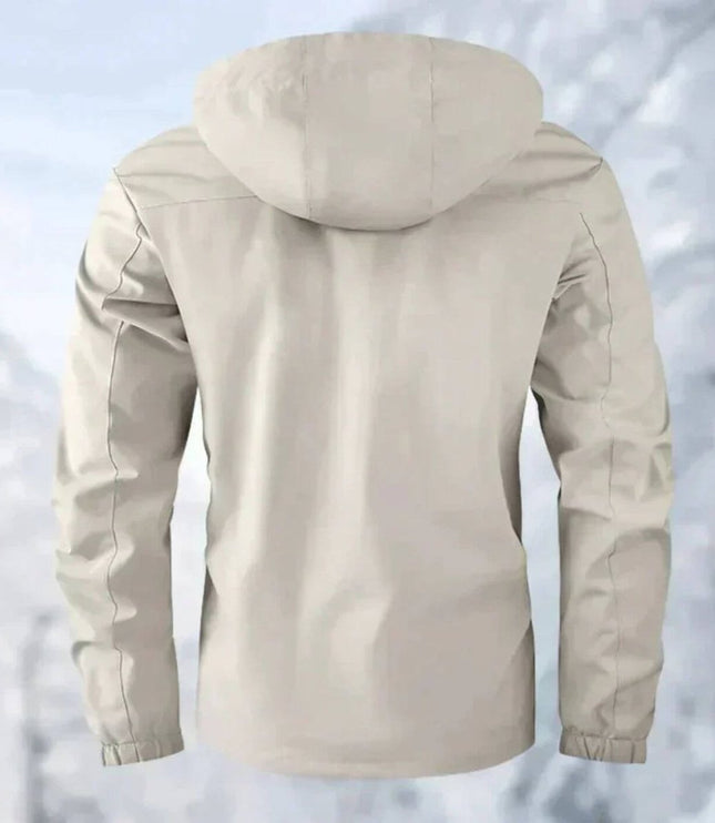 Men's Windproof Hooded Quilted Waterproof Outdoor Jacket