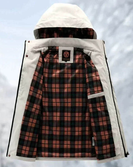 Men's Windproof Hooded Quilted Waterproof Outdoor Jacket
