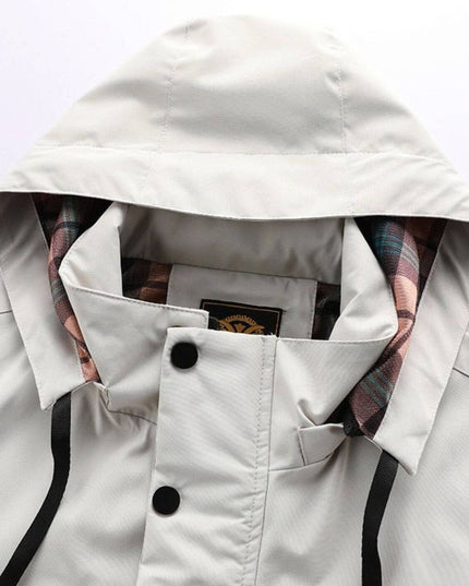 Men's Windproof Hooded Quilted Waterproof Outdoor Jacket