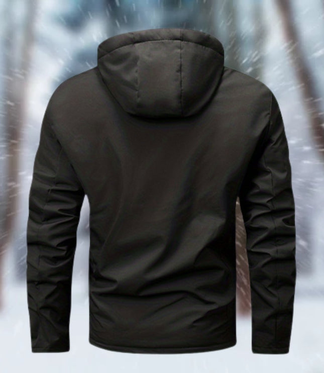 Men's Zip Up Hooded Waterproof Insulated Winter Jacket