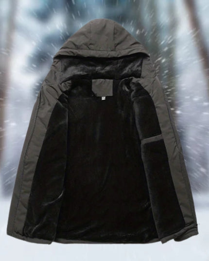 Men's Zip Up Hooded Waterproof Insulated Winter Jacket