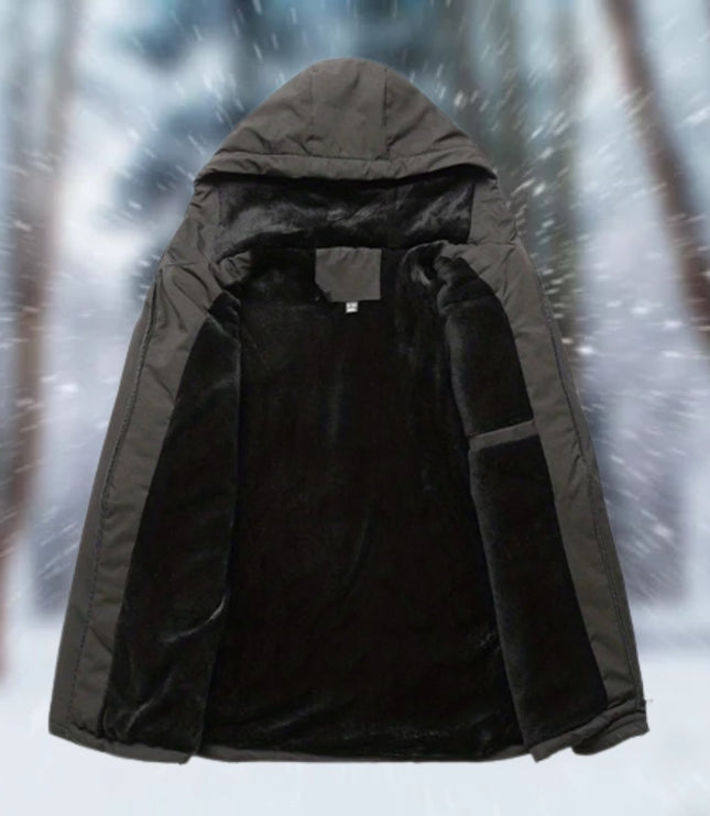 Men's Zip Up Hooded Waterproof Insulated Winter Jacket