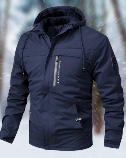 Men's Zip Up Hooded Waterproof Insulated Winter Jacket