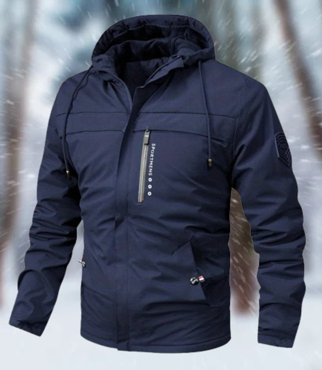 Men's Zip Up Hooded Waterproof Insulated Winter Jacket