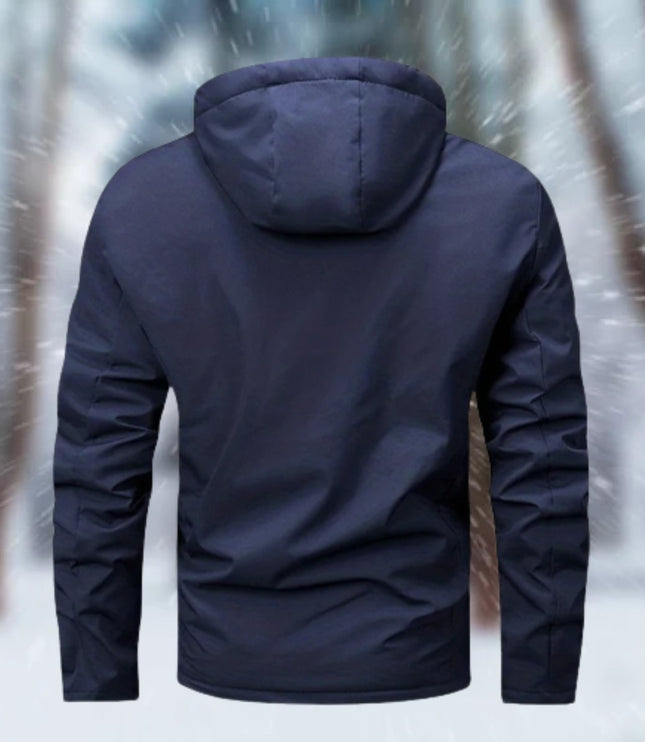 Men's Zip Up Hooded Waterproof Insulated Winter Jacket