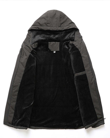 Men's Zip Up Hooded Waterproof Insulated Winter Jacket