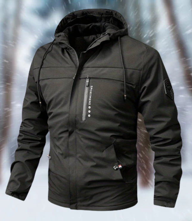Men's Zip Up Hooded Waterproof Insulated Winter Jacket