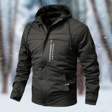 Men's Zip Up Hooded Waterproof Insulated Winter Jacket
