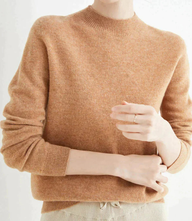 Women's Classic Fit Knit Pullover Sweater in Cashmere Blend