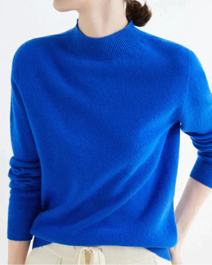 Women's Classic Fit Knit Pullover Sweater in Cashmere Blend