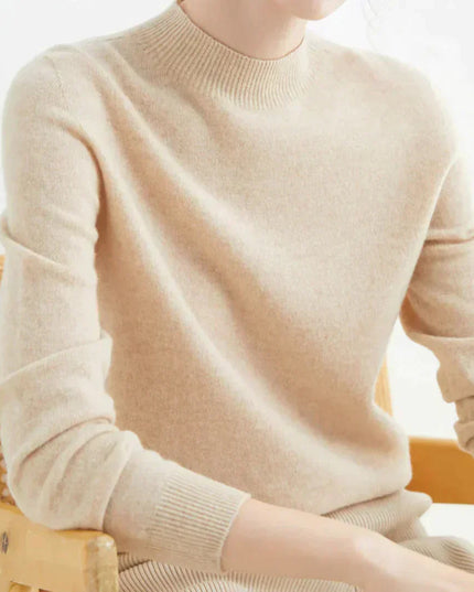 Women's Classic Fit Knit Pullover Sweater in Cashmere Blend