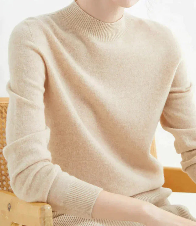 Women's Classic Fit Knit Pullover Sweater in Cashmere Blend