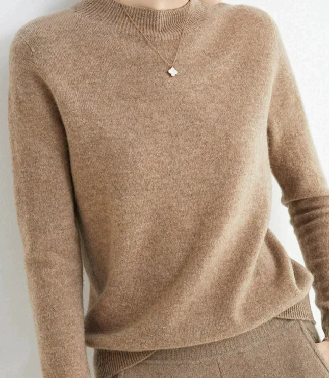 Women's Classic Fit Knit Pullover Sweater in Cashmere Blend