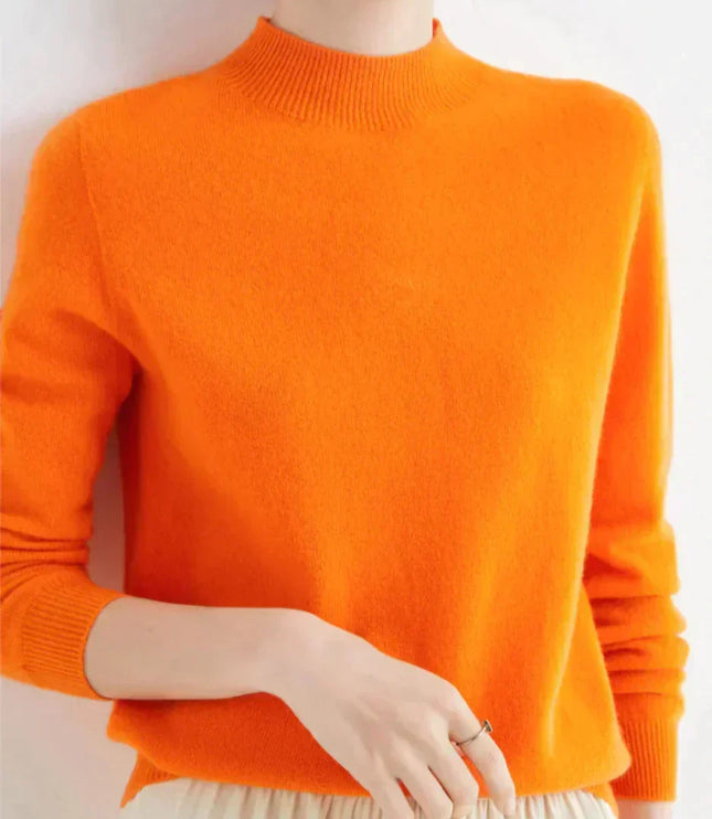 Women's Classic Fit Knit Pullover Sweater in Cashmere Blend