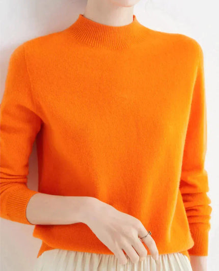 Women's Classic Fit Knit Pullover Sweater in Cashmere Blend