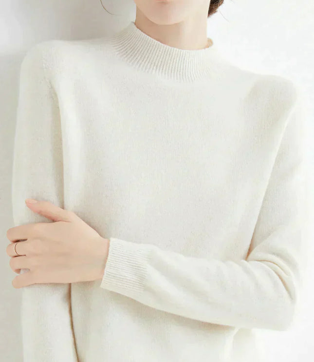Women's Classic Fit Knit Pullover Sweater in Cashmere Blend