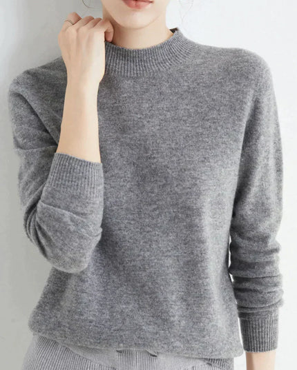 Women's Classic Fit Knit Pullover Sweater in Cashmere Blend