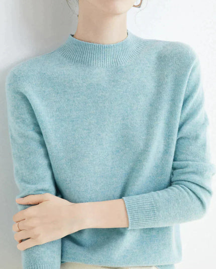 Women's Classic Fit Knit Pullover Sweater in Cashmere Blend
