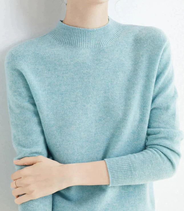 Women's Classic Fit Knit Pullover Sweater in Cashmere Blend