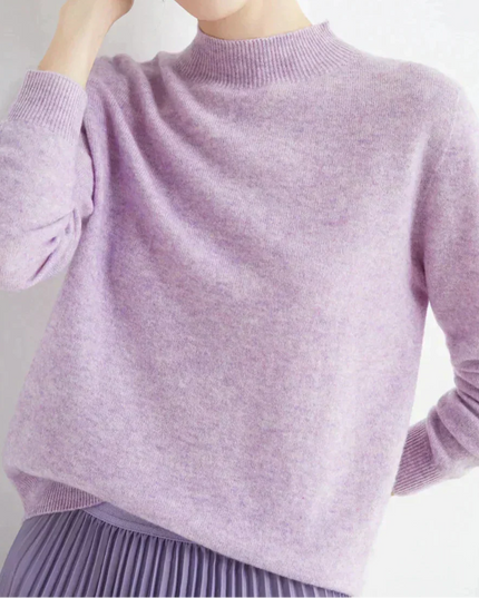 Women's Classic Fit Knit Pullover Sweater in Cashmere Blend