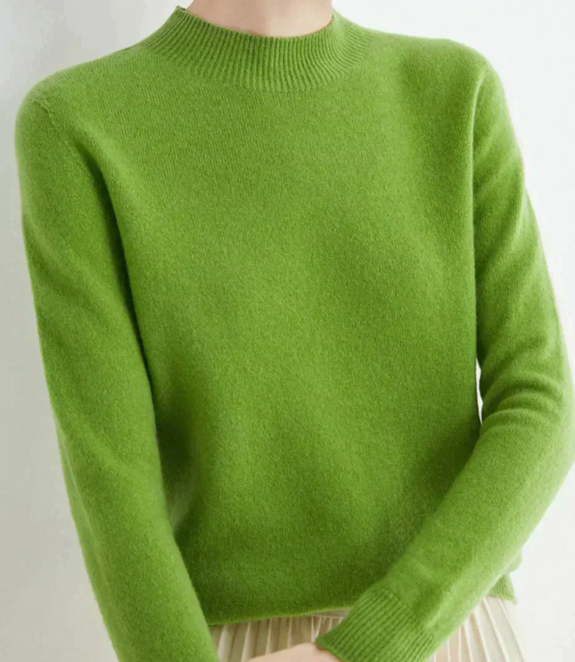 Women's Classic Fit Knit Pullover Sweater in Cashmere Blend