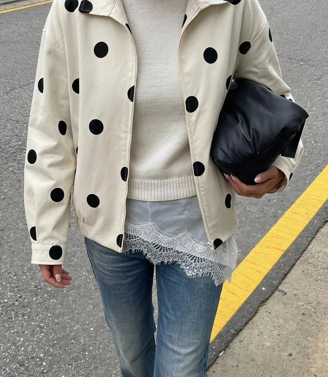 Women's Collared Zip Up Oversized Faux Leather Jacket