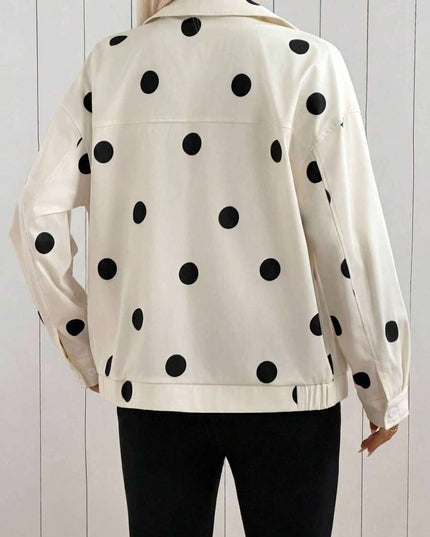Women's Collared Zip Up Oversized Faux Leather Jacket