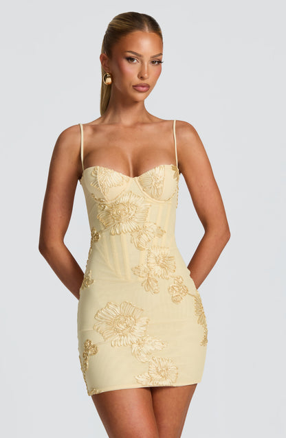 Women's Floral Corset Mini Dress for Wedding Guests