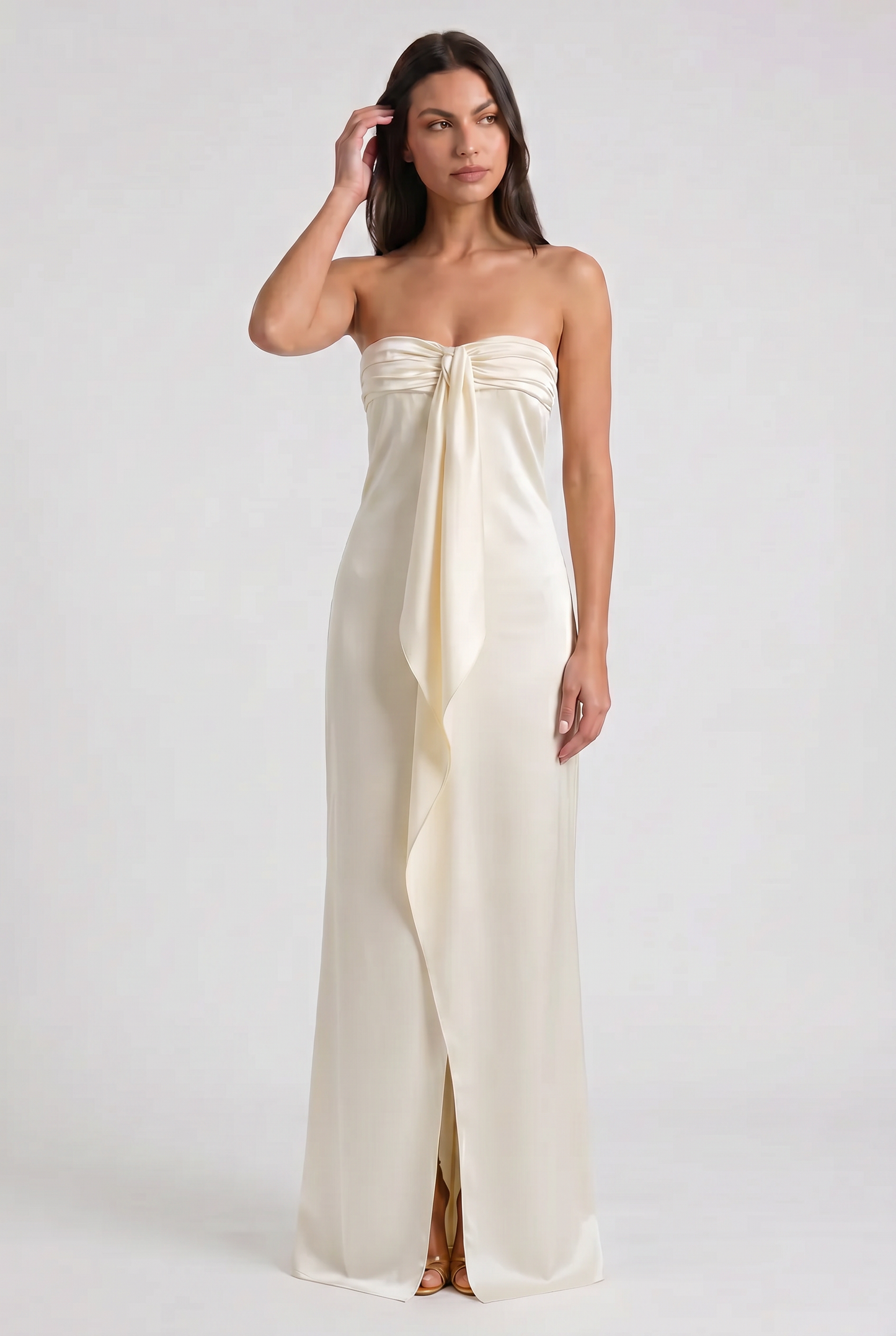 Women's Floral Maxi Dress Yellow Summer Wedding Guest
