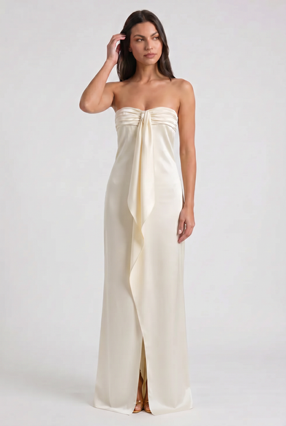 Women's Floral Maxi Dress Yellow Summer Wedding Guest